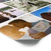 80枚の写真コラージュ オーダーメイド ポスター (角)