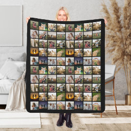 80枚パーソナライズされたのコラージュ シェルパブランケット