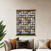 80枚パーソナライズされたのコラージュ 吊り下げ型タペストリー