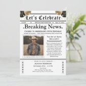 80歳おめでとう！新聞の誕生日  招待状 (スタンド正面)