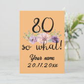 80歳おめでとう!面白い80歳の誕生日 招待状 (スタンド正面)