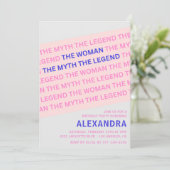 80歳おもしろい招待状引用文女性神話 招待状 (スタンド正面)