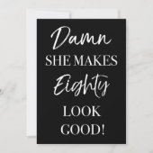 80歳おもしろい誕生日パーティー 招待状 (正面)