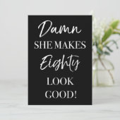 80歳おもしろい誕生日パーティー 招待状 (スタンド正面)