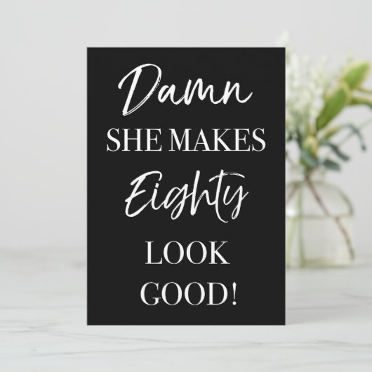 80歳おもしろい誕生日パーティー 招待状 (スタンド正面)