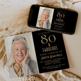 80歳お誕生日おめでとうございます | 80歳の誕生日パーティーの招待状 招待状