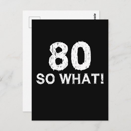 80歳だって何？ 80歳の誕生日 面白い ポストカード (正面/裏面)