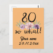 80歳だって何? 80歳の誕生日 面白い ポストカード (正面/裏面)
