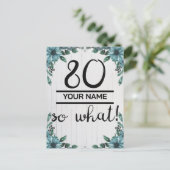 80歳だって？ - 面白い80歳の誕生日 ポストカード (スタンド正面)