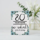 80歳だって - 面白い80歳の誕生日 ポストカード (スタンド正面)