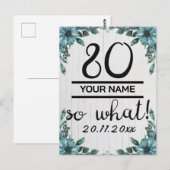 80歳だって - 面白い80歳の誕生日 ポストカード (正面/裏面)