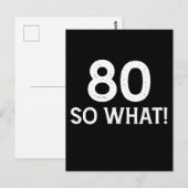 80歳だって? - 面白い80歳の誕生日 ポストカード (正面/裏面)
