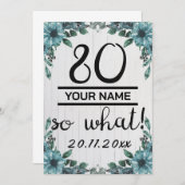 80歳だって？ - 面白い80歳の誕生日 招待状 (正面/裏面)