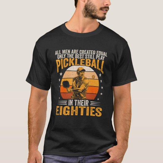 80歳でもベストプレーピックルボール Tシャツ (正面)
