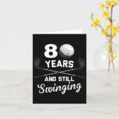 80歳で今もスイング80誕生日おもしろい碁 カード (黄色い花)