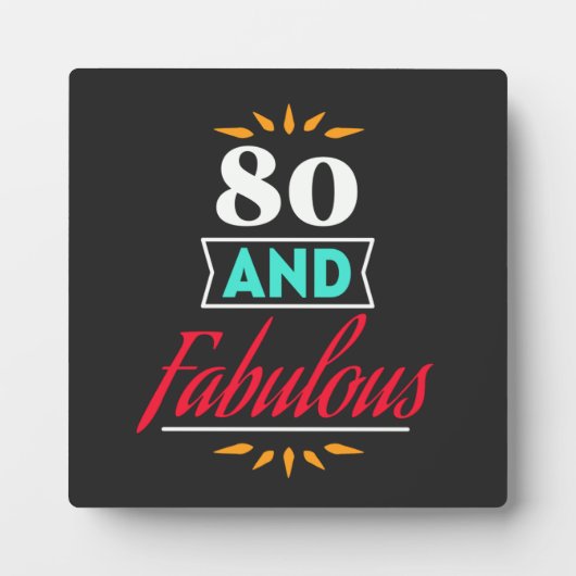 80歳と素晴らしいことわざ フォトプラーク (正面)