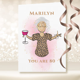80歳にしてなおファビュラスなアフリカ系アメリカ人女性の80歳の誕生日 カード