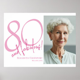 80歳のお誕生日おめでとう フォトギフト ポスター