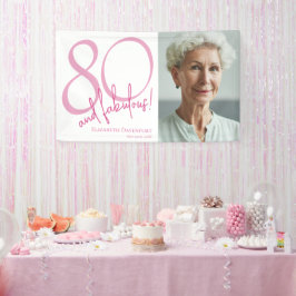 80歳のお誕生日おめでとう フォトバナー 80歳の誕生日パーティー 横断幕