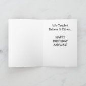 80歳のお誕生日おめでとう!驚いた猫のバースデーカード カード (内部)