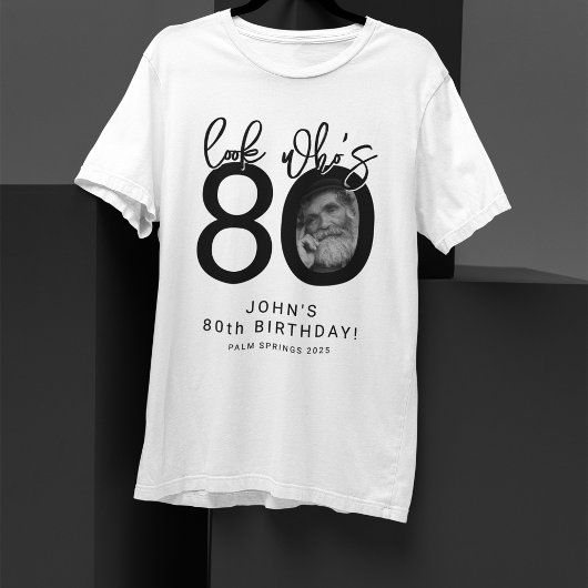 80歳のお誕生日おめでとう | 80歳の誕生日写真入りグッズ Tシャツ