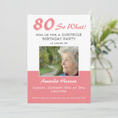 80歳のサプライズ誕生日パーティー写真招待状 (スタンド正面)