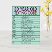 80歳のテキストコード ユーモアあふれる誕生日シニア カード (黄色い花)