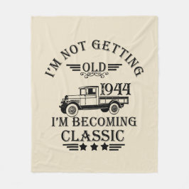 80歳のヴィンテージ80歳の誕生日パーティー フリースブランケット
