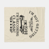 80歳のヴィンテージ80歳の誕生日パーティー フリースブランケット (正面(横))