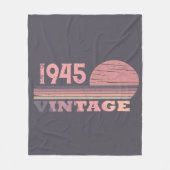 80歳のヴィンテージ80歳の誕生日パーティー フリースブランケット (正面)