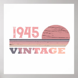 80歳のヴィンテージ80歳の誕生日パーティー ポスター