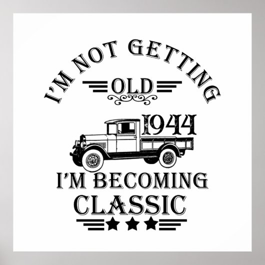 80歳のヴィンテージ80歳の誕生日パーティー ポスター (正面)