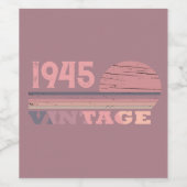 80歳のヴィンテージ80歳の誕生日パーティー ワインラベル (シングルラベル)