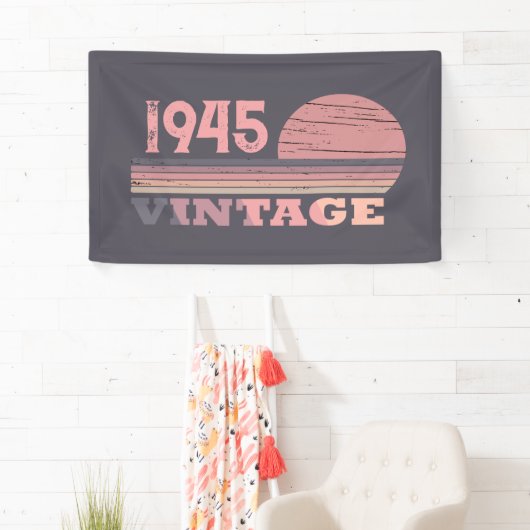 80歳のヴィンテージ80歳の誕生日パーティー 横断幕 (インサイチュ)