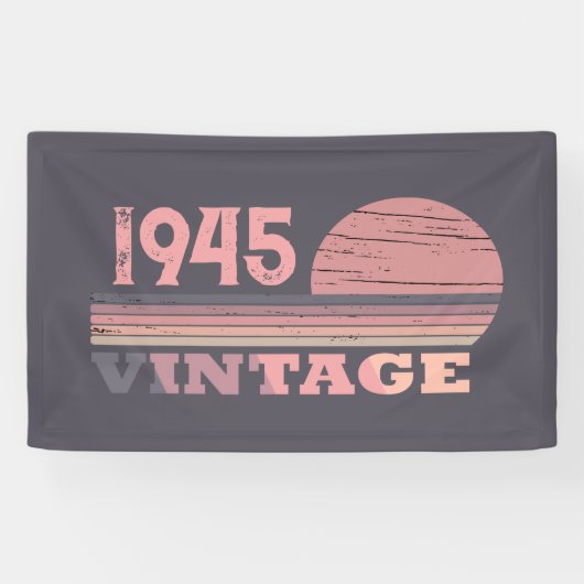 80歳のヴィンテージ80歳の誕生日パーティー 横断幕 (横)