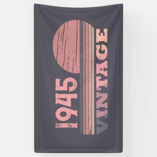 80歳のヴィンテージ80歳の誕生日パーティー 横断幕 (縦)