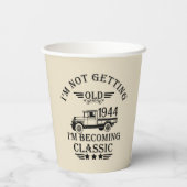80歳のヴィンテージ80歳の誕生日パーティー 紙コップ (裏面)