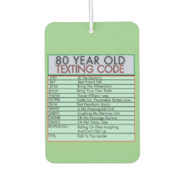 80歳の古いメールや文字を打つコードおもしろい誕生日 カーエアーフレッシュナー