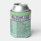 80歳の古いメールや文字を打つコードおもしろい誕生日 缶クーラー (缶正面)
