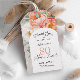 80歳の愛を込めたフェミナインプリンセス 80歳の誕生日 ギフトタグ