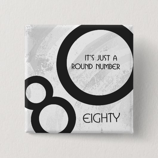 80歳の白いデビュー生誕祭 缶バッジ (正面)