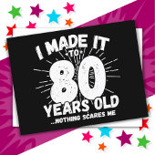 80歳の皮肉なミーム 面白い80歳の誕生日 ポストカード