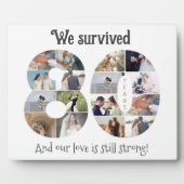 80歳の結婚記念日の写真 フォトプラーク (正面)