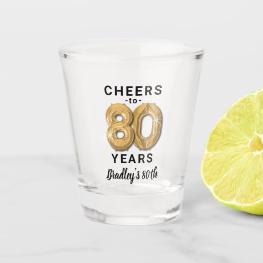 80歳の誕生日おめでとうショットグラス ショットグラス (正面)