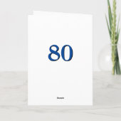 80歳の誕生日おめでとう面白い名言 カード (裏面)