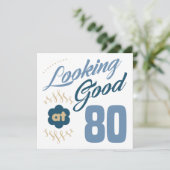 80歳の誕生日おめでとう カード (スタンド正面)