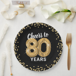 80歳の誕生日おめでとう ペーパープレート