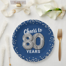 80歳の誕生日おめでとう ペーパープレート