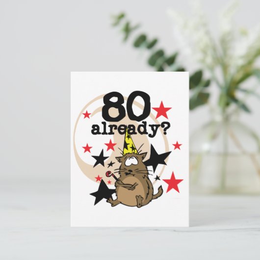 80歳の誕生日おめでとう ポストカード (スタンド正面)