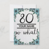 80歳の誕生日おめでとう 面白いギフト サンキューカード (正面)